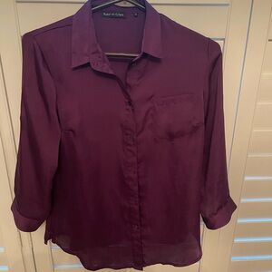 Violet & Claire Deep Purple Button Down Shirt